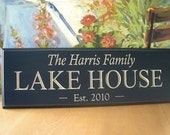 Family Name Sign, Carved Lake House Beach House, ...The Difference is in the Detail...8x24