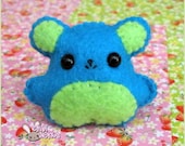Green and Blue Bear Broach