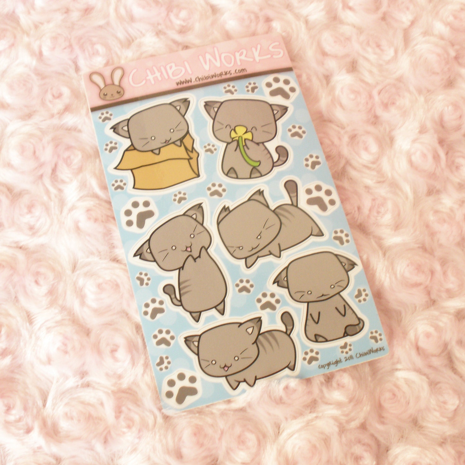 Kawaii Kitties Cute Sticker Sheet