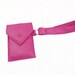 FABULOUSLY FUCHSIA Recycled Men's Silk Necktie 2-Pocket Gadget Holder Wristlet - (iPhone 3g/3gs/4 Blackberry Droid Palm HTC Samsung Sidekick iTouch iPod Zune MP3 Camera Case)
