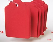 20 Blank Red Favor Tags// Gift tags