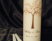 Unity Candle with Cherry Blossoms