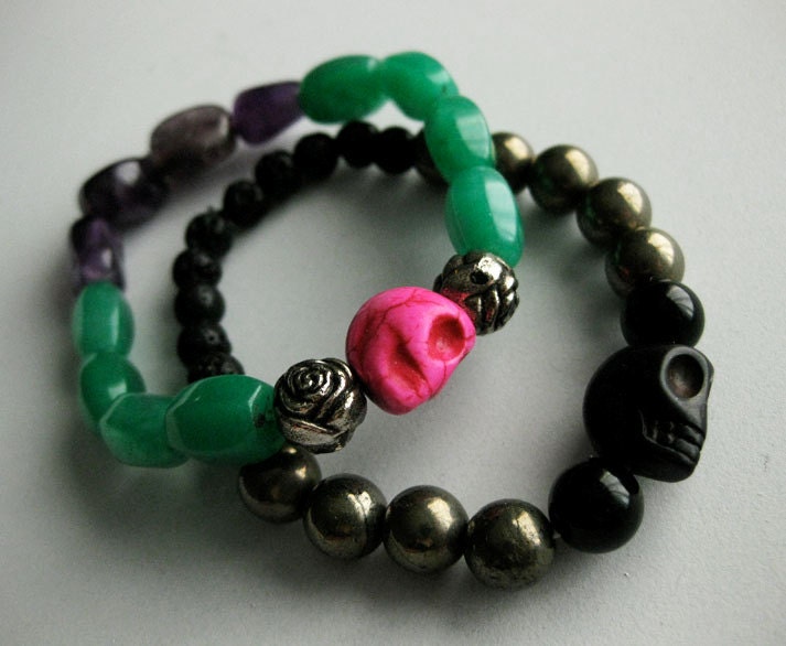 SALE - Muerte Stacking Bracelets - LAST SET