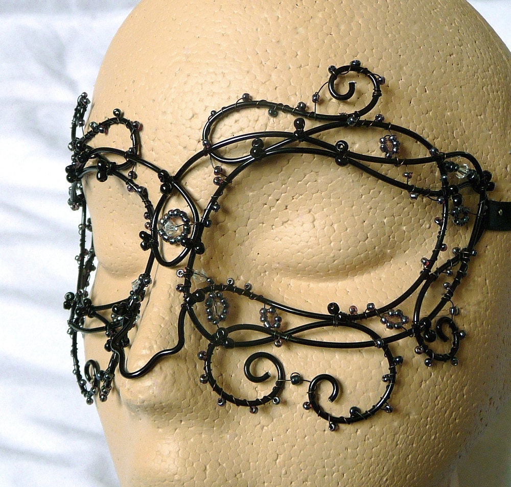 Gothic vine masquerade mask,  handmade