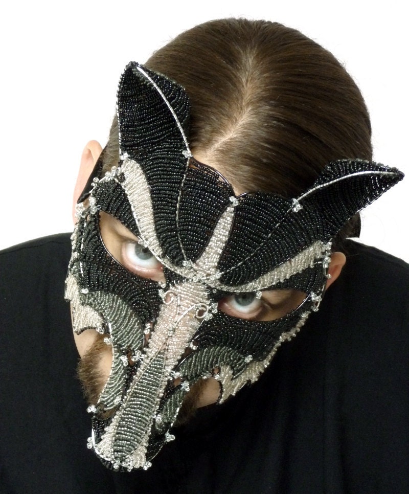 Wolf mens masquerade mask, costume, accessories, handmade