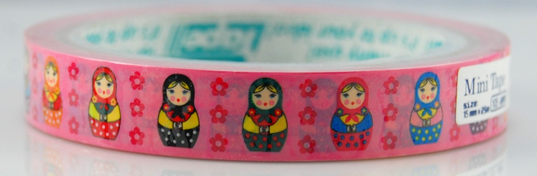 Matryoshka - Russian Doll Deco Tape - Pink - Kawaii