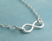 Infinity Necklace - tiny pendant sterling silver infinity symbol necklace