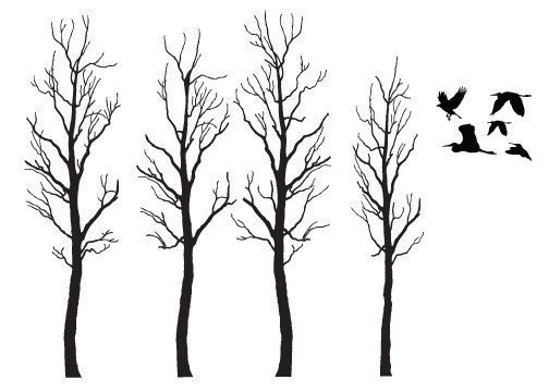 Vinyl Wall Sticker Decal Art - Trees