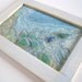 Mixed Media Art  - Altered Map Art with Beach Glass - 5 x 7 inches - Sea Glass Art