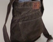 The UP-POCKETS Forest Green bag made from upcycled Banana Republic corduroy pants by ejhern