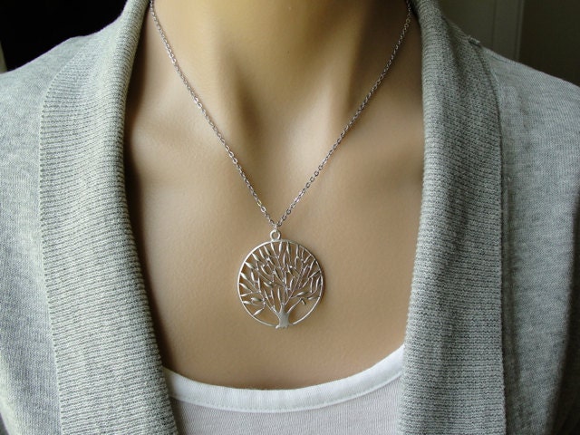 Sale - Silver Organic Tree -  gift, mother, wife, daughter, sister, bridesmaid, friend, engagement, birthday