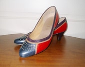 Vintage Selby 80s Patchwork Heels (8B)