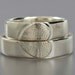 Heart Wedding Ring Set - We Hold One Heart in Sterling Silver