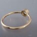 White Sapphire in 14k Yellow Gold Engagement Ring - Size 7.75 Ready to Ship