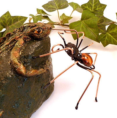 Orange and Black Spider Handmade Large