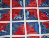 Watching the Fireworks Quilt,fourth of july,lap quilt,red white and blue decor,birthday,gift,anniversary