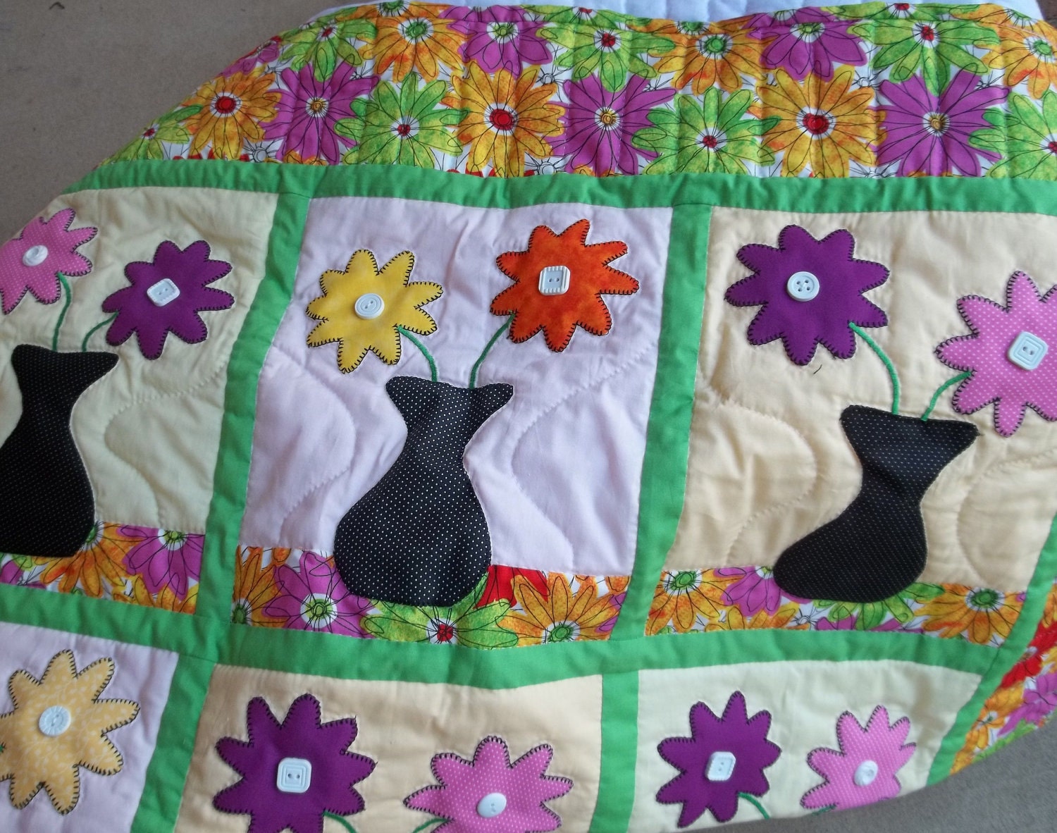 Spring Lap quilt,wall quilt,quilt,lap quilt,patchwork,home decoration,Handquilted