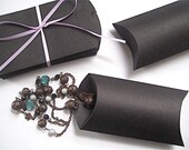 Pillow Boxes  Black Gift Box Unique Packaging Set of 12