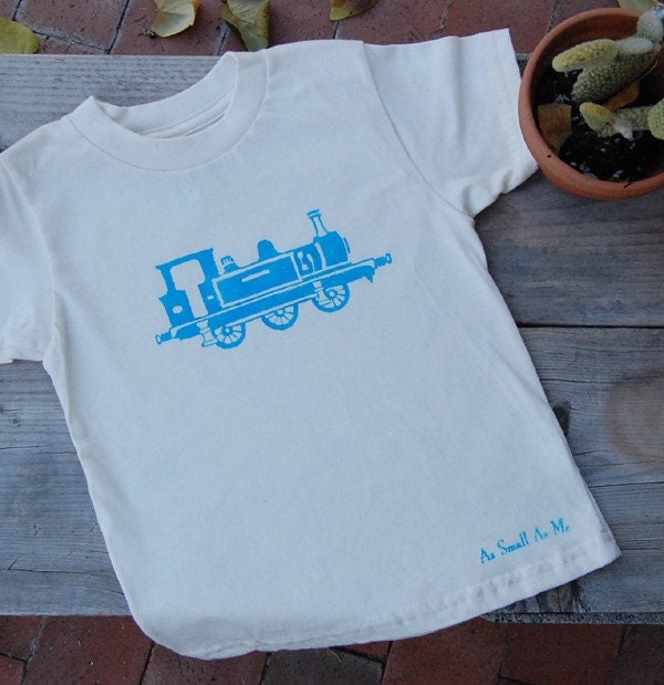 Blue Bell Train Engine Organic Cotton T-shirt/Onesie