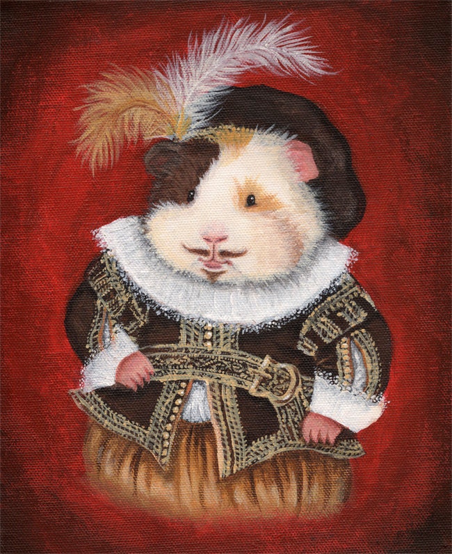 William Haykespeare - Shakespeare Guinea Pig Portrait 8 x 10