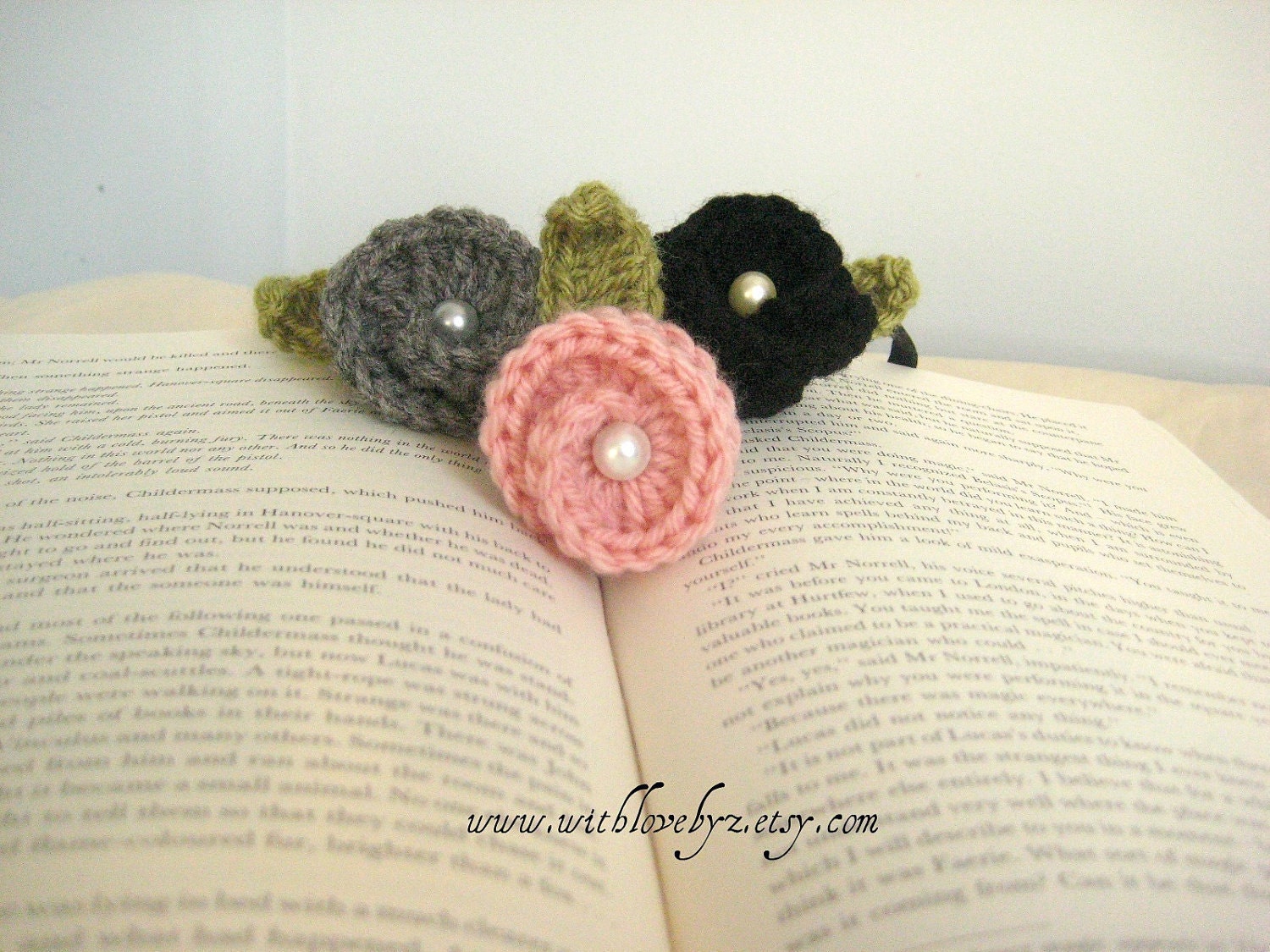 Sale Elegant Rose Flower Headbands in Pink / Black / Grey - Set of 3 - Ready To Ship