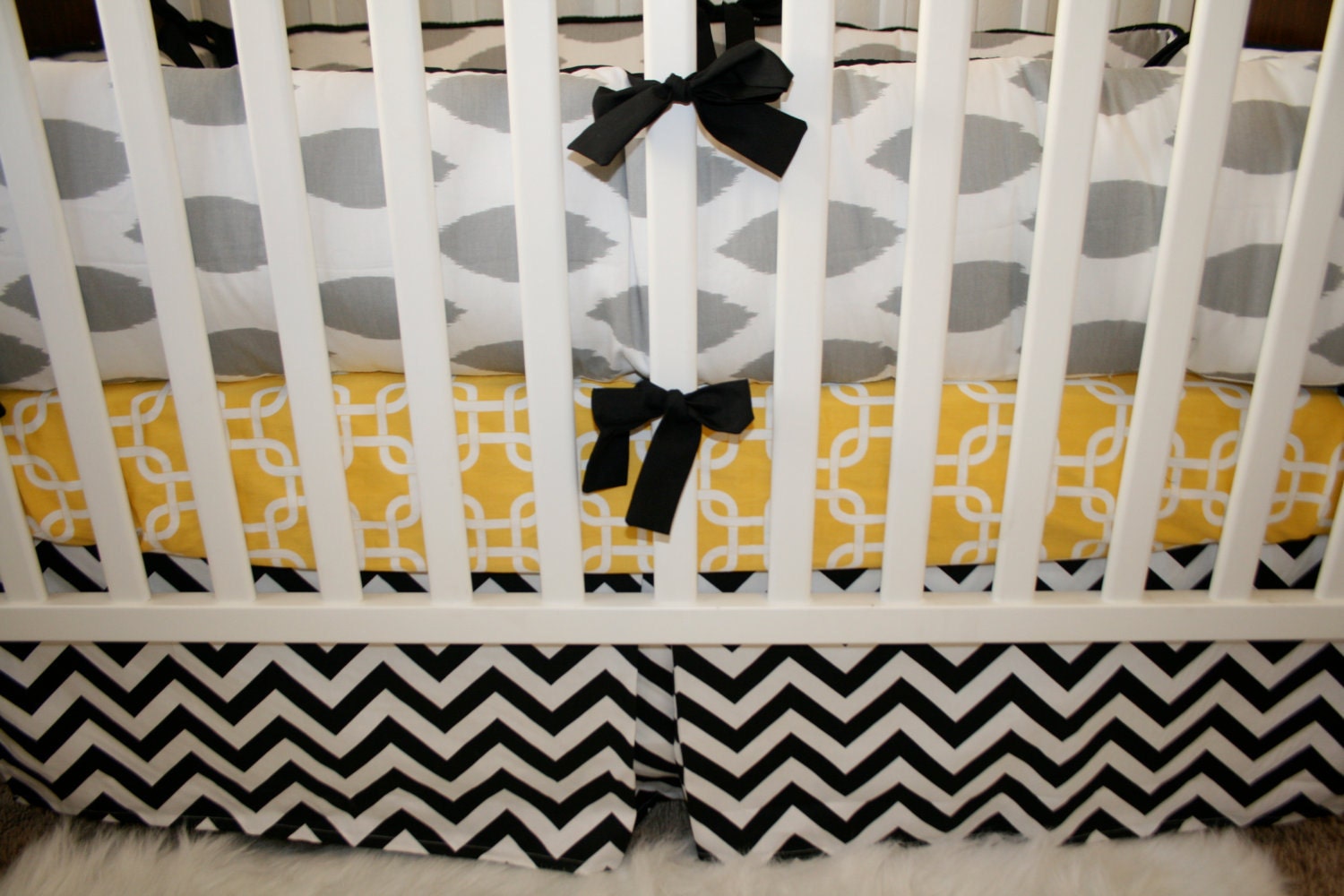 Pleated crib skirt