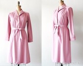 vintage 1970s dress : SPRiNG ROSE pink 70s shirtwaist