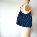 vintage NAUTiCAL KNOT blue hoop purse