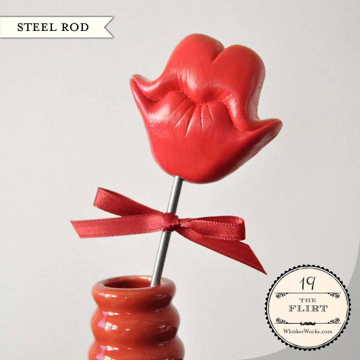 Puckered Smile on a STEEL ROD - The Flirt Il_570xn