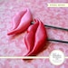 Plastic Lips on STEEL RODS - The Lovely Ladies - Set of 2