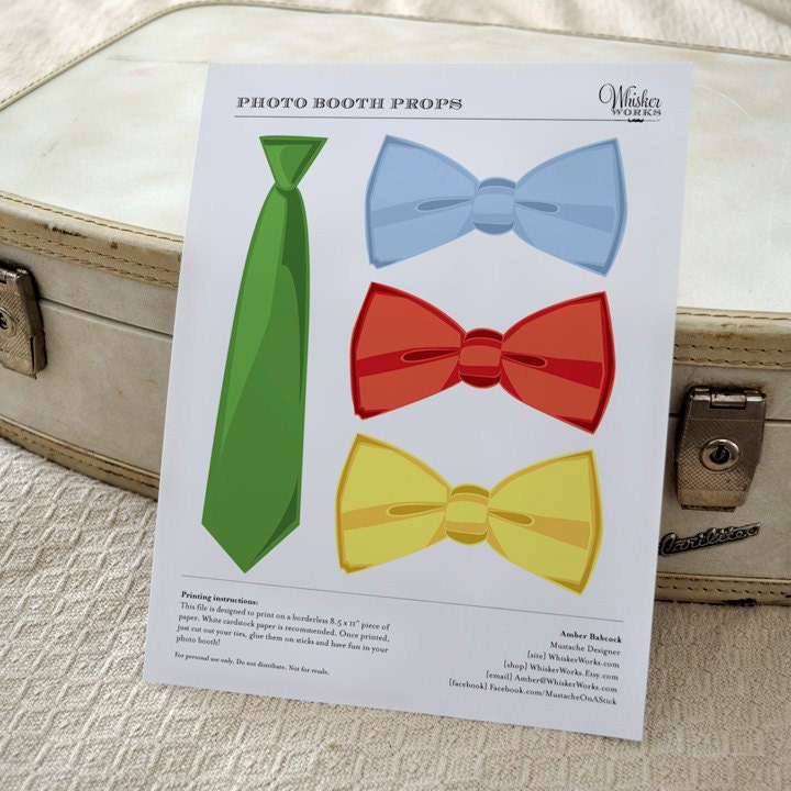 DIY Photo Booth Printables - Mix Pack - Ties