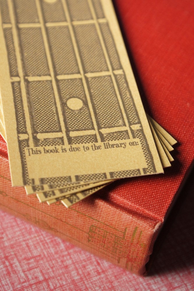 Bass Guitar Bookmarks for Library Borrowers
