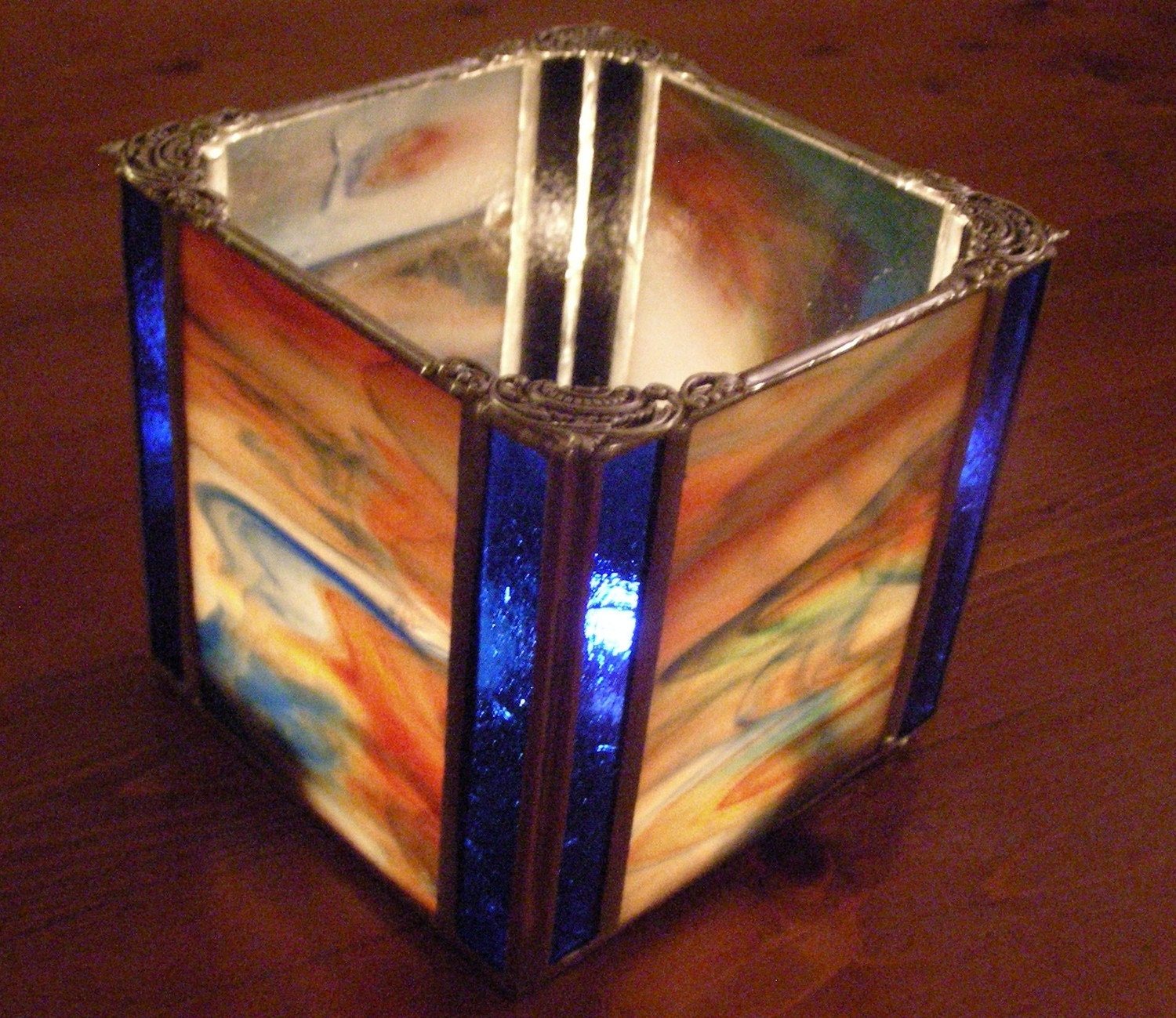 Cobalt/Multi Colored Lantern