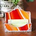Orange Swirl Business Card Holder
