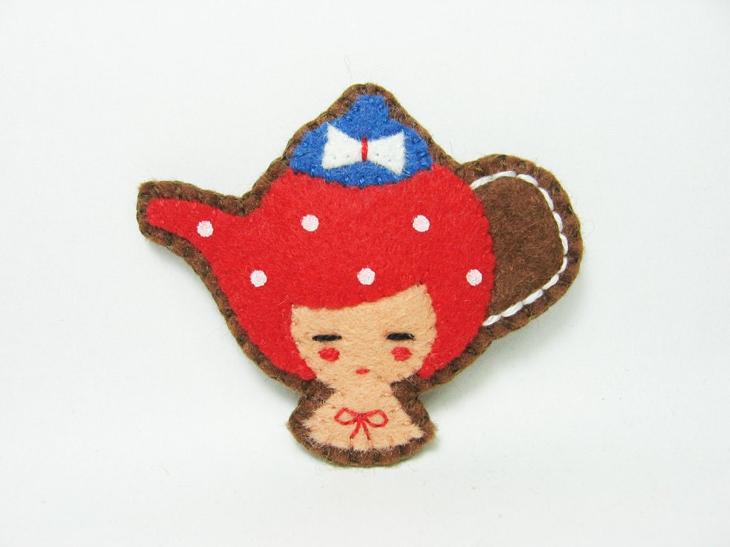Sweet tea girl felt pin
