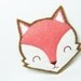 Moody fox felt pin - made to order