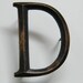 Vintage Brass Sign Letter D