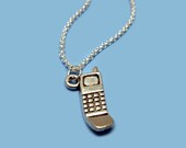 Cell Phone Necklace - geeky funny jewellery geek jewelry gadget mobile quirky necklace funky necklace cute necklace rockabilly fun necklace