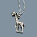 Giraffe Necklace - animal jewelry cute jewellery zoo safari mini pendant fun rockabilly kitsch chic deer silver plated szeya designs