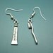 Toothbrush Toothpaste Earrings - cute quirky jewelry rockabilly jewellery geek chic toilet bathroom accessories silver plated szeya designs
