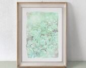 Succulent Plant Painting Print from my original Handpainted Illustration - 5"x7"