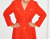 Amazing Bright Red 1960s Jacket Coat