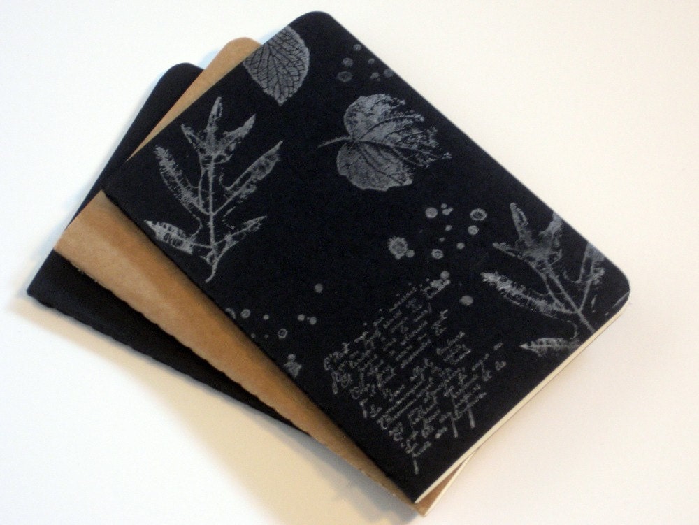 French Foliage Silver Notebook (Moleskine)