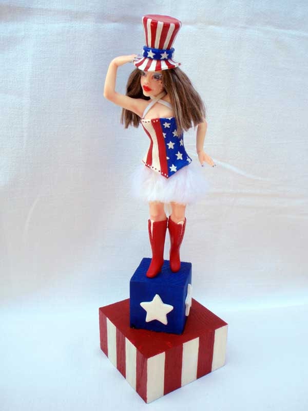 OOAK sculpture doll America's Pride Diva