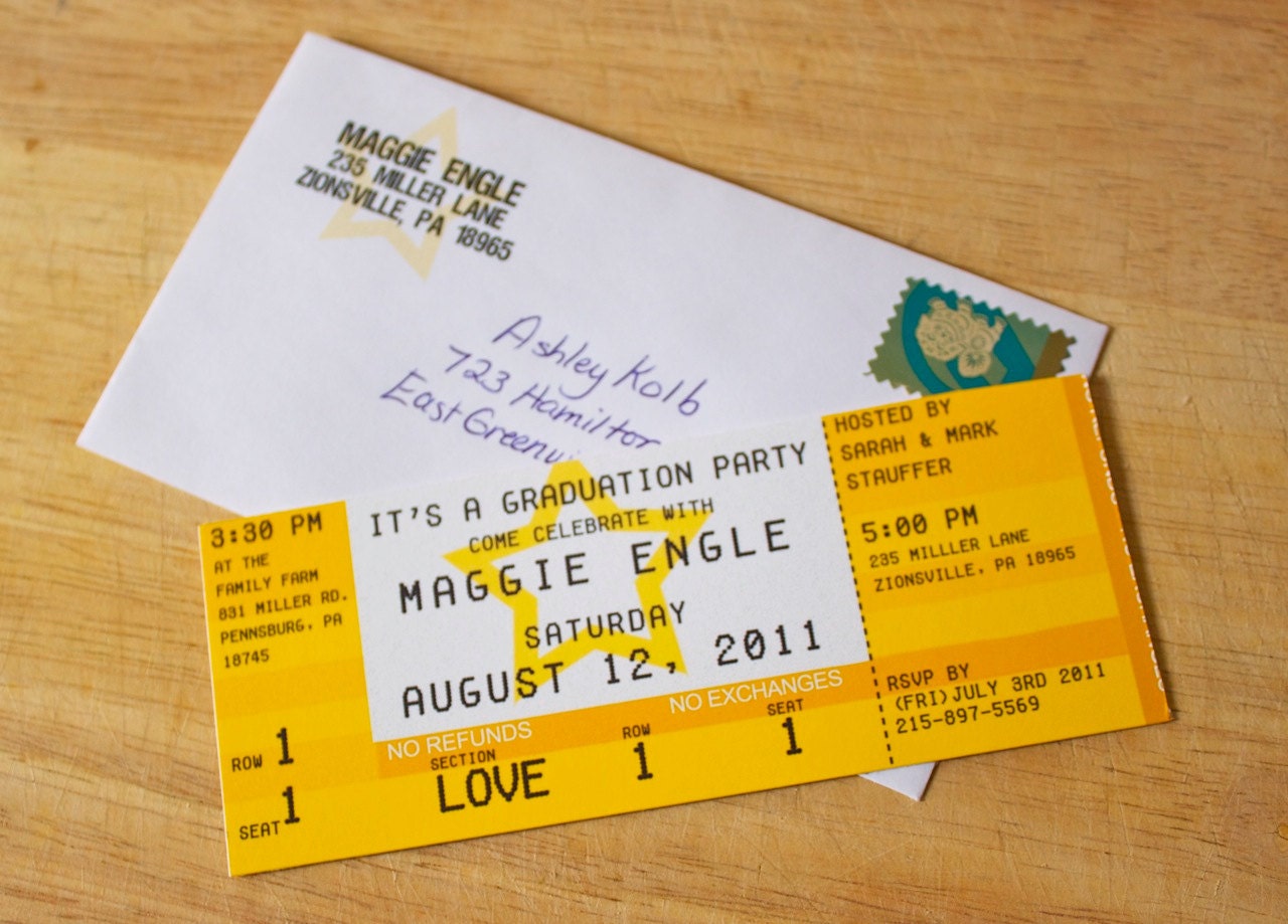 Concert Ticket Invitations