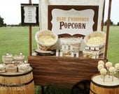 INSTANT DOWNLOAD - Rustic Popcorn Bar Collection