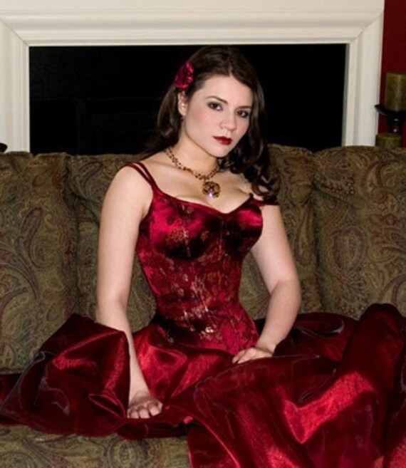 Meschantes Stephanie Style Overbust Corset - Custom Fabric Choice - Lovely Double Straps