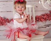 Shabby Ruffle Strip Garland in Red and White Il_170x135
