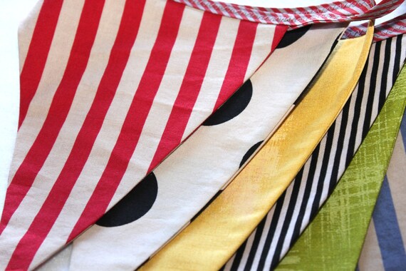 Large Fabric Bunting - Vintage Carnival - 10 Feet Total Il_570xn