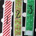 Fabric Countdown Chain -  12 in Christmas Red and Green